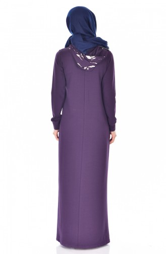 Purple Hijab Dress 8036-04