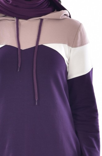 Purple Hijab Dress 8007-06