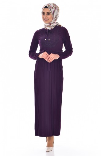 Purple Hijab Dress 5116-05