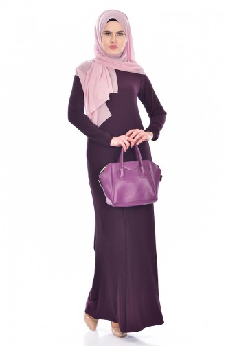 Plum Hijab Dress 0705-01