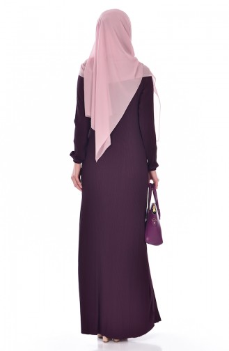 Plum Hijab Dress 0705-01