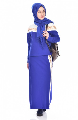 Bluz Etek İkili Takım 8094-03 Saks