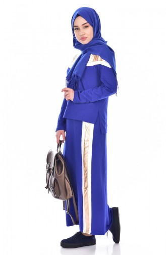Bluz Etek İkili Takım 8094-03 Saks