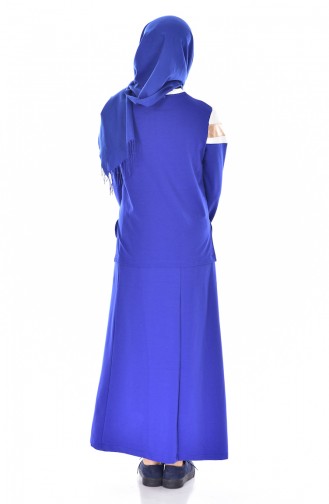 Bluz Etek İkili Takım 8094-03 Saks