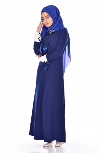 Saxe Hijab Evening Dress 81512-04
