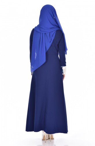 Saxe Hijab Evening Dress 81512-04