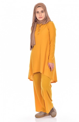 Tunic Trousers Two-Piece Suit 3713-01 Yellow 3713-01