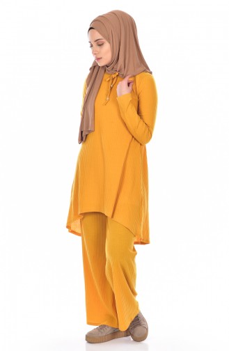 Tunic Trousers Two-Piece Suit 3713-01 Yellow 3713-01