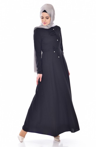 Kleid mit Schleier 1082-01 Schwarz 1082-01