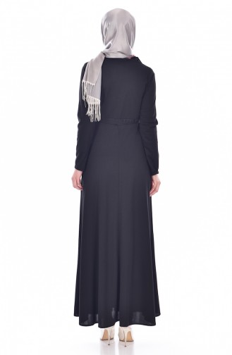 Kleid mit Schleier 1082-01 Schwarz 1082-01