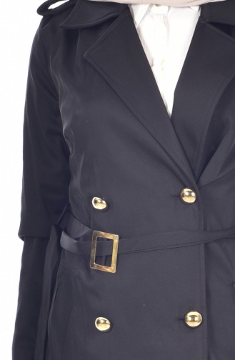 Black Trench Coats Models 0128-01