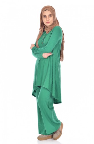 Tunic Trousers Two-Piece Suit 3713-04 Green 3713-04