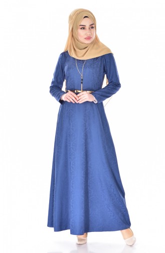 Sefamerve Kleid mit Gürtel 3951-10 Dunkelblau 3951-10