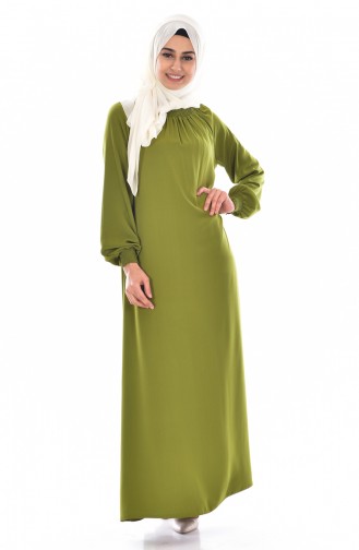 Grass Green İslamitische Jurk 0021-20