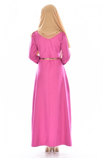 وايت بيرد فستان بتصميم حزام للخصر 3951-12 لون وردي باهت 3951-12