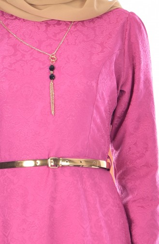 Sefamerve Robe a Ceinture 3951-12 Rose Pâle 3951-12