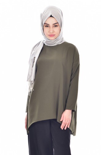  Asymmetrische Tunika 4020-03 Khaki 4020-03