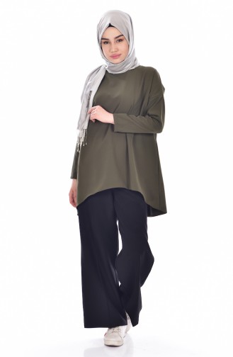  Asymmetrische Tunika 4020-03 Khaki 4020-03