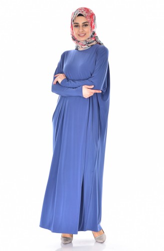 Abaya Coupe étroite 1780-13 İndigo 1780-13