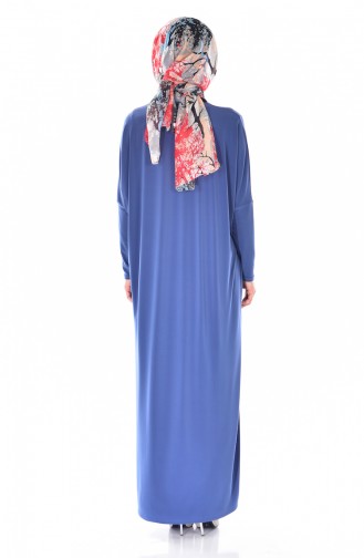 Abaya Coupe étroite 1780-13 İndigo 1780-13