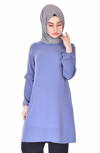 Crepe Laced Tunic 7355-03 Indigo 7355-03