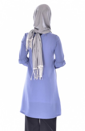 Crepe Laced Tunic 7355-03 Indigo 7355-03