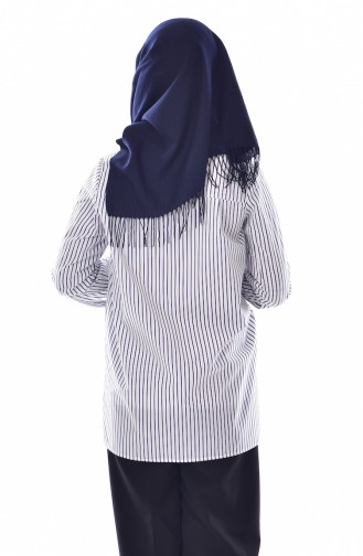 Striped Shirt 13007-01 Navy Blue 13007-01