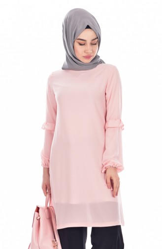 Crepe Laced Tunic 7355-02 Powder 7355-02