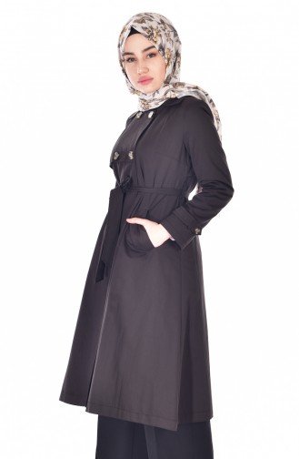 Trenchcoat mit Gürtel 6779-02 Schwarz 6779-02