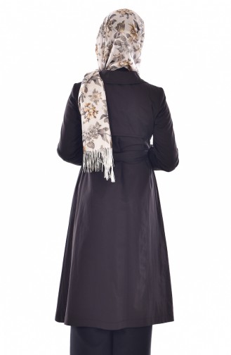 Trenchcoat mit Gürtel 6779-02 Schwarz 6779-02