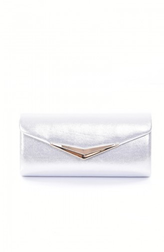 Silver Gray Portfolio Hand Bag 0419-09
