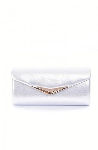 Silver Gray Portfolio Clutch 0419-09