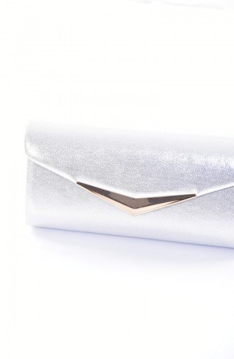 Silver Gray Portfolio Clutch 0419-09