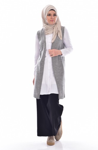 Knitwear Vest  4043-08 Gray  4043-08