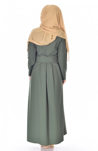 Khaki Hijab Dress 0113-11
