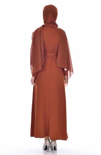 Mustard Hijab Dress 5501-02