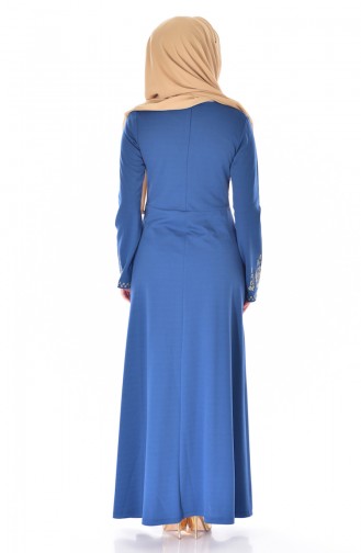 Indigo Hijab Dress 5103-05