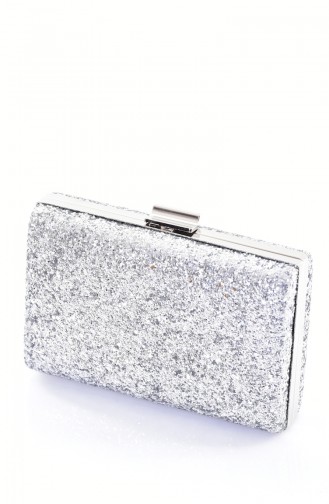 Silver Gray Portfolio Clutch 0275-03