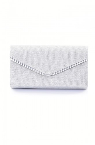 Silver Gray Portfolio Clutch 0458-04