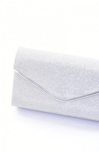 Silver Gray Portfolio Clutch 0458-04