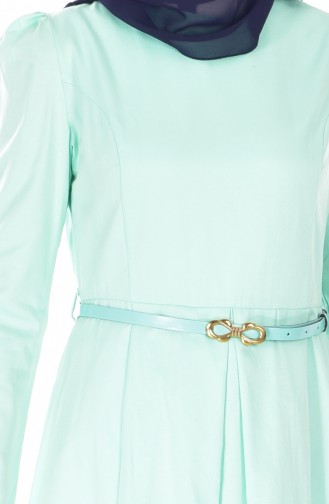 توبانور فستان بتصميم حزام للخصر 3020-08 لون اخضر فاتح 3020-08