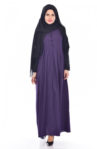 Purple Hijab Dress 5733-07