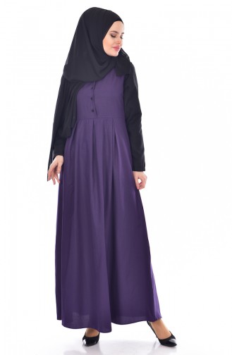 W. B Buttoned Dress 5733-07 Purple 5733-07