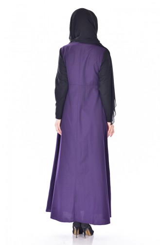 Lila Hijab Kleider 5733-07
