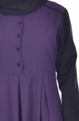 W. B Buttoned Dress 5733-07 Purple 5733-07