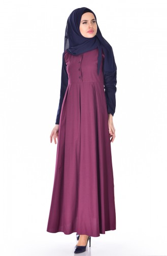 Plum Hijab Dress 5733-01