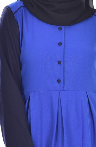 وايت بيرد فستان بتفاصيل أزرار 5733-09 لون أزرق 5733-09