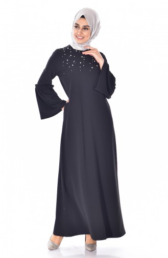 Black Hijab Dress 4021-01