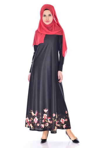 Black Hijab Dress 5106-01