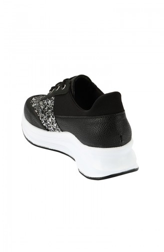 Bayan Simli Ayakkabı 4010-01 Siyah